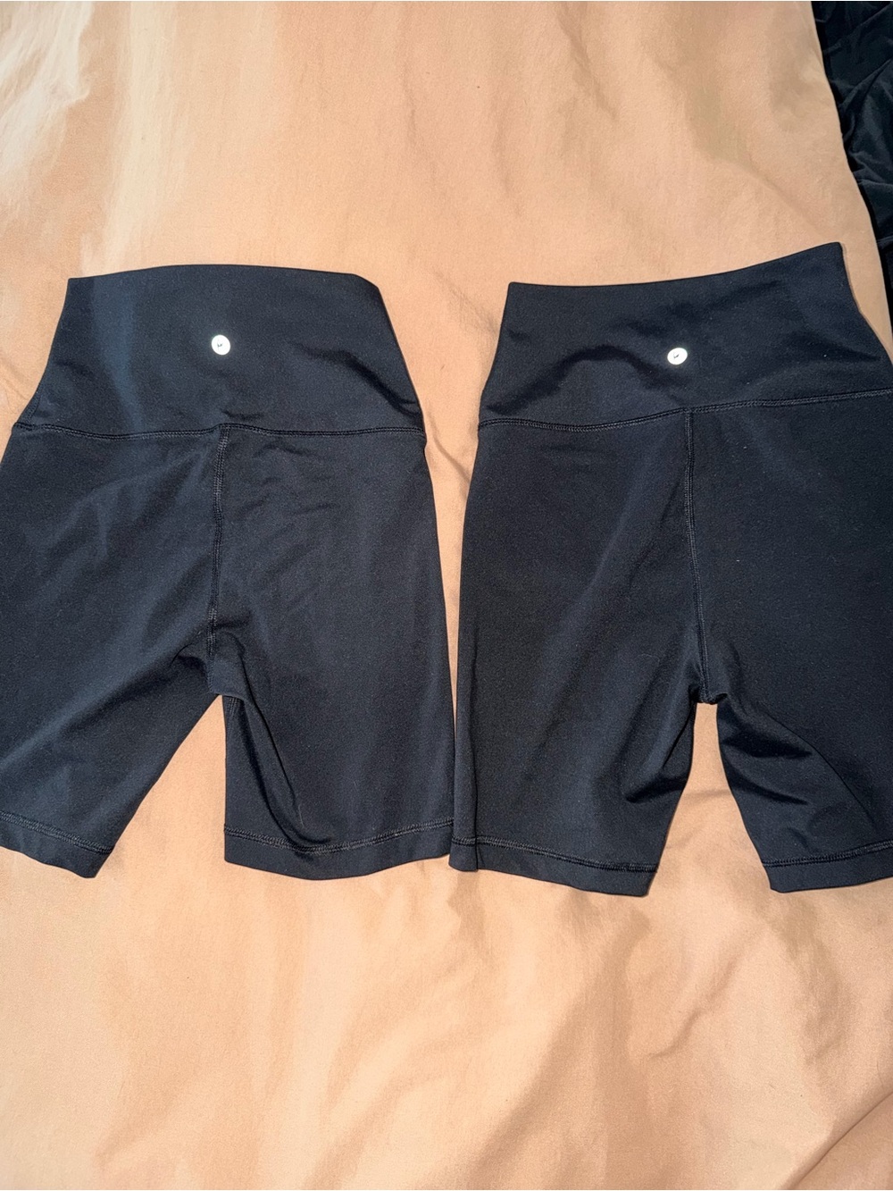 90 Degree By Reflex Black High-Rise Athletic Bike Shorts Duo